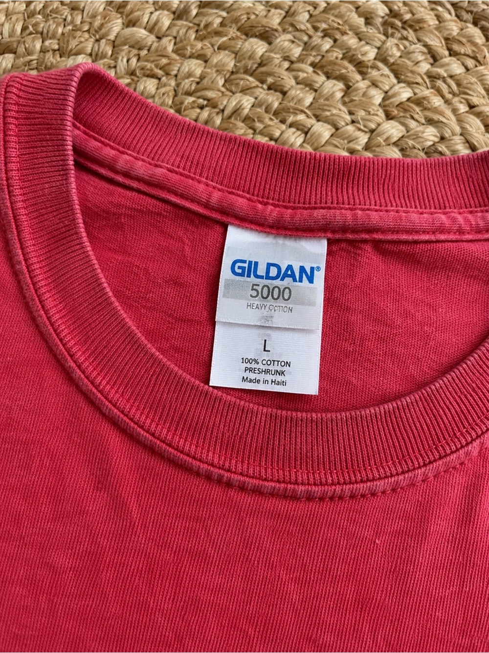 Gildan Red Tee with Orange Tiger Graphic - Picture 3 of 4